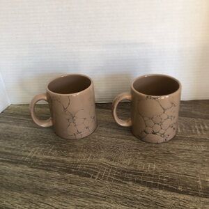 Vtg Waechterbach Brown Bubble Pop Mug Pair